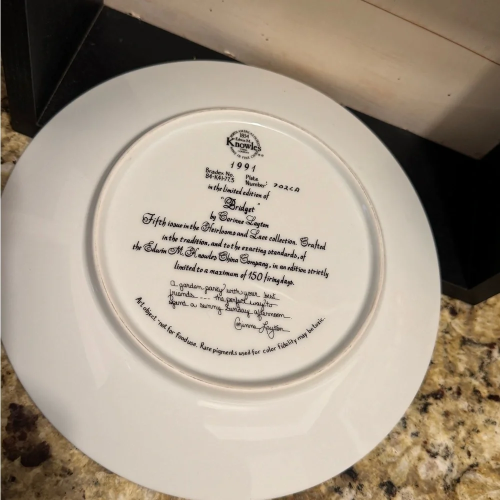 Decorative Plate with Doll and Teddy Bears